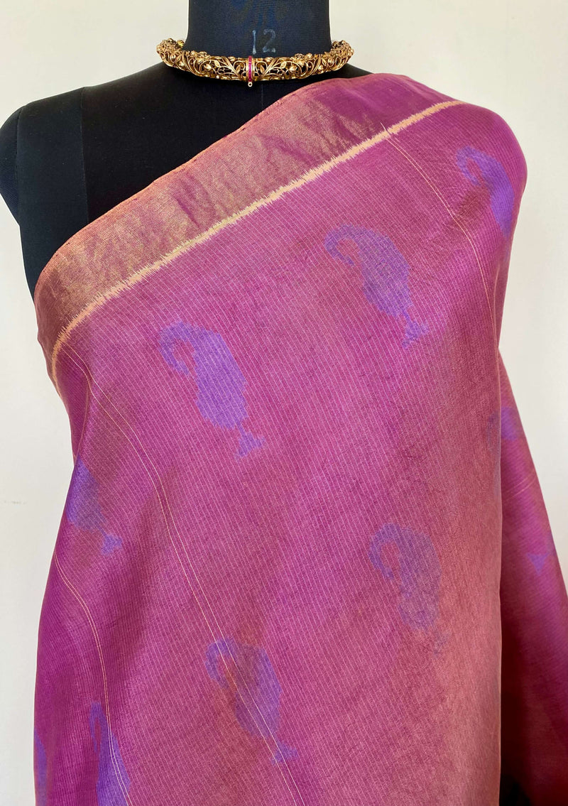 GARGIKA- PURE ZARI SPLENDOR, ONION PINK RAJKOT PATOLA SAREE