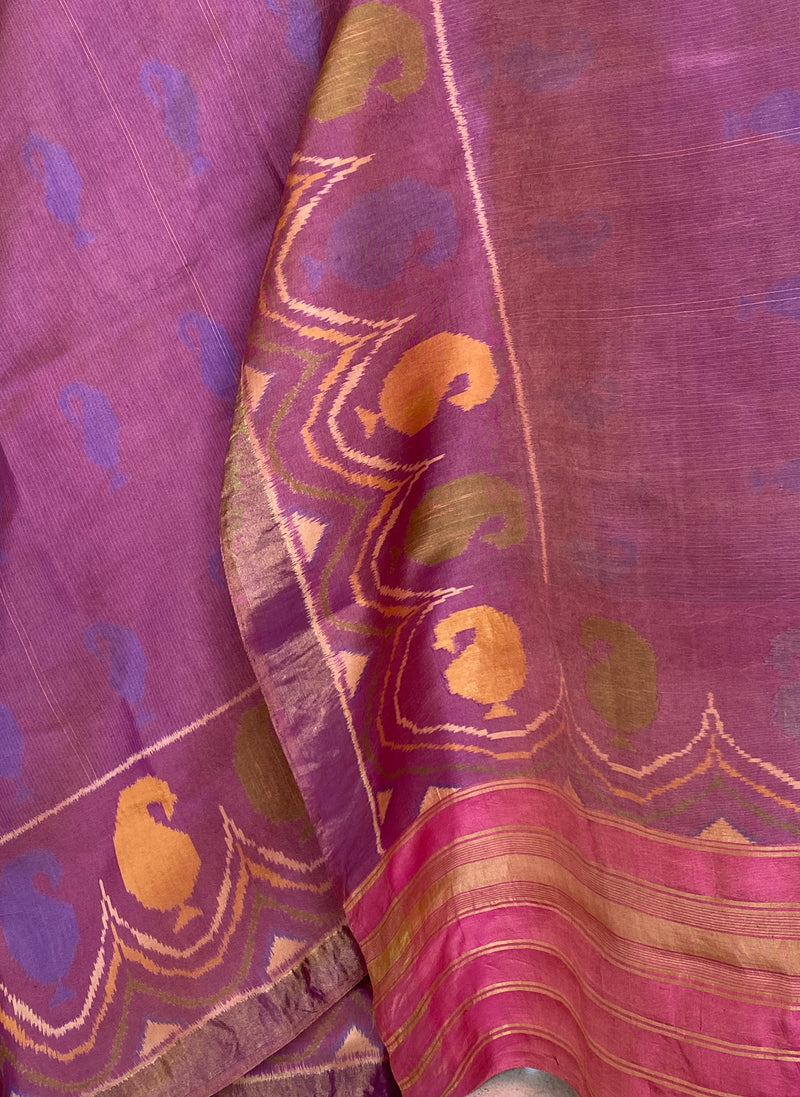 GARGIKA- PURE ZARI SPLENDOR, ONION PINK RAJKOT PATOLA SAREE