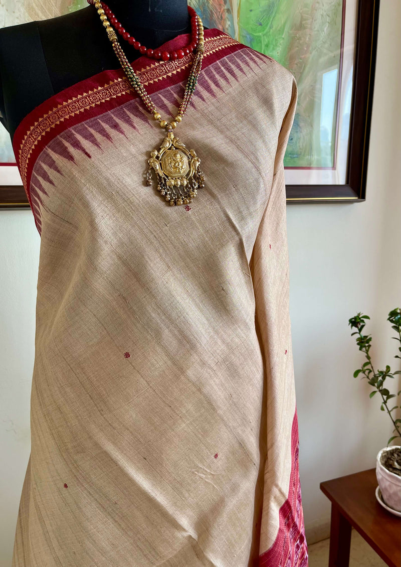 LIPSA – NEVER WORN NATURAL KHADI-COLORED GOPALPUR TUSSAR