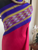 DAKSHYANI - RED KORVAI KANJIVARAM WITH IKAT BORDER