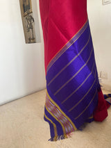DAKSHYANI - RED KORVAI KANJIVARAM WITH IKAT BORDER