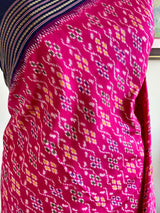 SAMPATHA – MAGENTA POCHAMPALLY WITH RUDRAKSHA AND IKAT AANCHAL