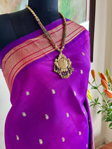 RATI - MAGENTA PAITHANI WITH MOR KUNDA AANCHAL AND NARALI BORDER