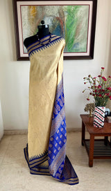 MIRIANI- CREAM BOMKAI WITH FLORAL PAISLEY AANCHAL