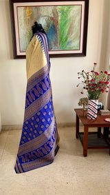 MIRIANI- CREAM BOMKAI WITH FLORAL PAISLEY AANCHAL