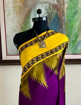 NIVARA – RICH PURPLE KANJIVARAM SILK SAREE WITH PEACOCK MOTIFS