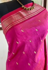 NITHILA - MAGENTA PAITHANI WITH NARALI BORDER MOR KUNDA AANCHAL