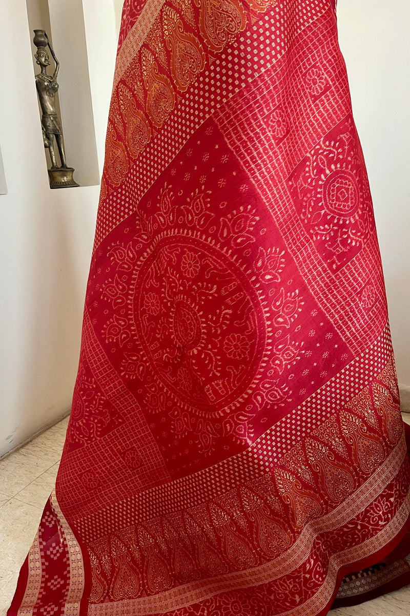 SWAPNALII – SAMBALPURI HANDLOOM WITH BANDHA AND BOMKAI AANCHAL