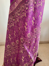 SARIKA – PURPLE KANJIVARAM WITH FLORAL AND GEOMETRIC MOTIFS