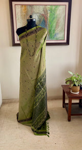 MOHITAA – GREEN KANJIVARAM WITH BLACK MOTIF STORY