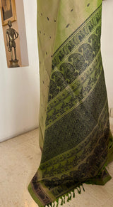 MOHITAA – GREEN KANJIVARAM WITH BLACK MOTIF STORY