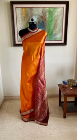 ARNI – BURNT ORANGE BOMKAI WITH INTRICATE AANCHAL MOTIFS