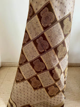 KAVIRA – GREYISH MAUVE BOMKAI SILK WITH RUDRAKSHA BORDER