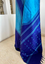 MANJUL — BLUE KANJIVARAM WITH REVERSIBLE WEAVE