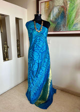 ANAIKA – BLUE BANDHANI LAGDI PATTA ON GAJJI SILK