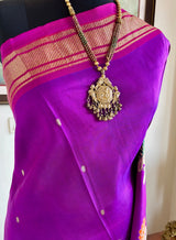 ASAVARI — PAITHANI WITH NARALI BORDER, LOTUS ROWS AND MOR KUNDA AANCHAL