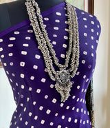 AARSHVI — PURPLE BANDHANI WITH AJRAKH AND LAGDI PATTA ZARI AANCHAL