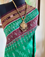 ALAPINI — FESTIVE KHANDUA SILK WITH LAYERED BANDHA WORK AND RUDRAKSHA BORDER