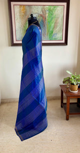 VINUSHA — LIGHTWEIGHT KANJIVARAM WITH ZARI TEMPLES AND STRIPED AANCHAL