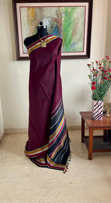 VANINI – CHOCOLATE OCHRE RUDRAKSHA KANJIVARAM WEAVE