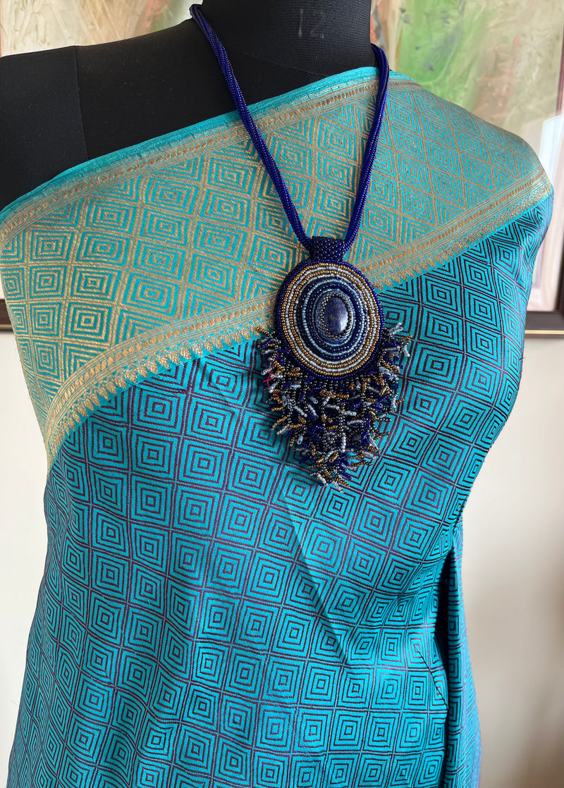 RAJIKA - LIGHT BLUE VINTAGE BANARASI TREASURE