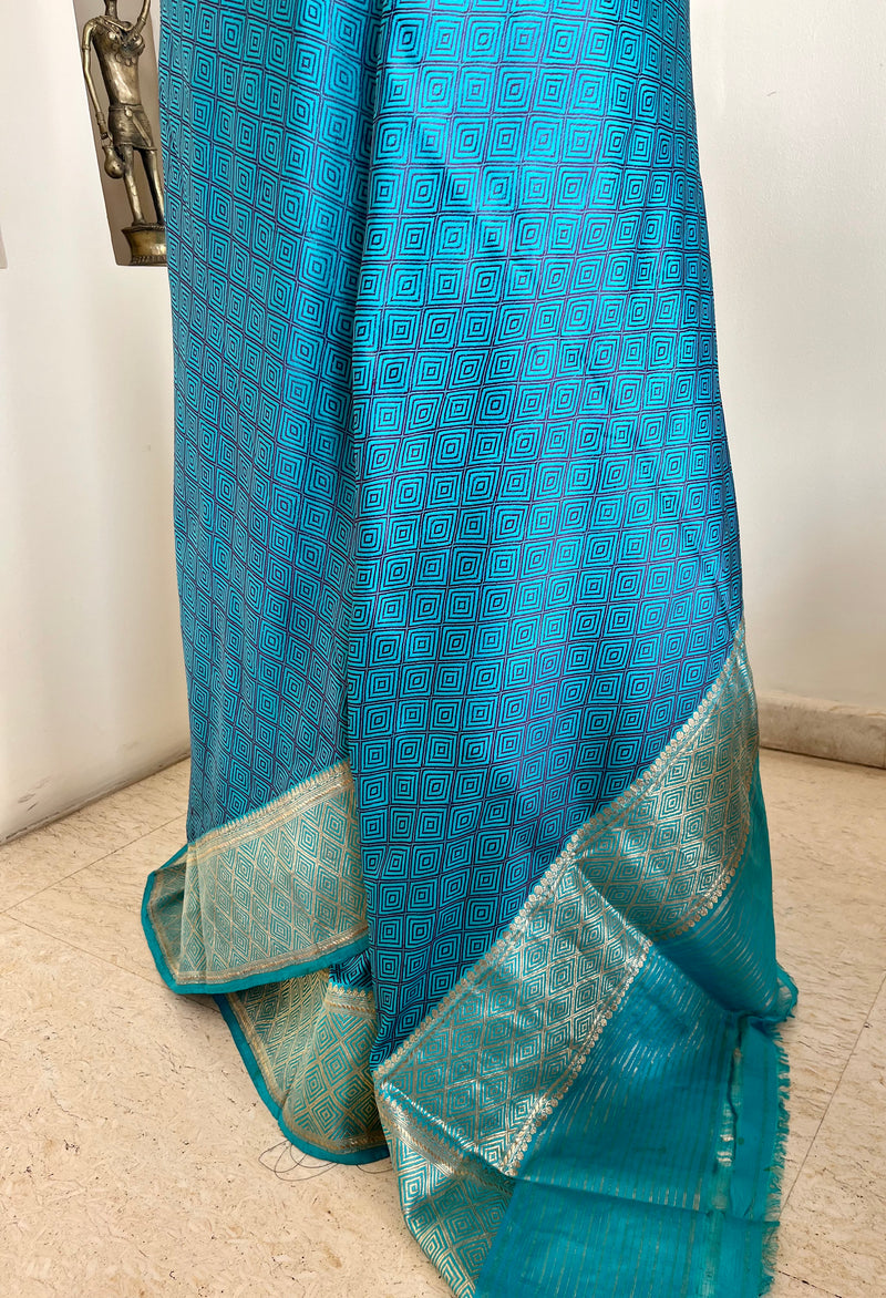RAJIKA - LIGHT BLUE VINTAGE BANARASI TREASURE