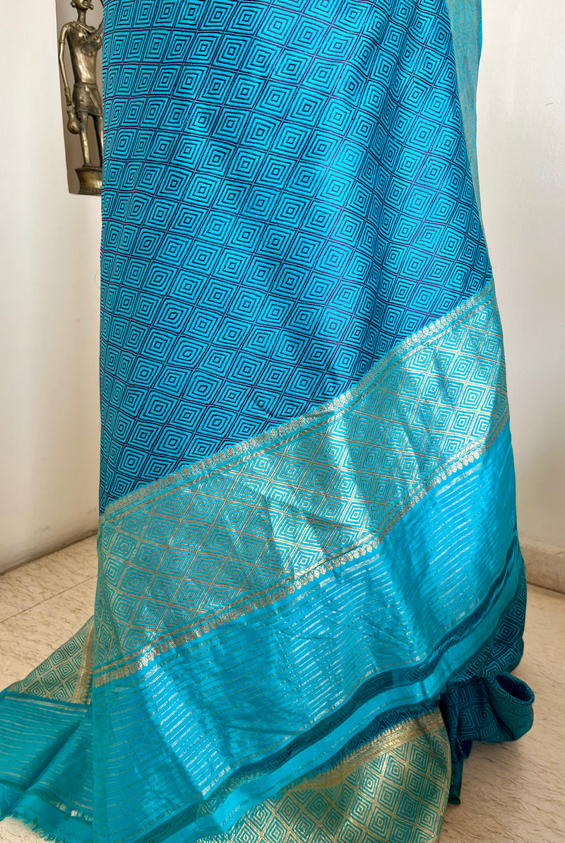 RAJIKA - LIGHT BLUE VINTAGE BANARASI TREASURE