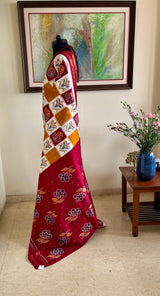 KEERTHIKA - FLORAL POCHAMPALLY IN RICH EARTHY TONES