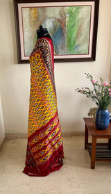 KEYURI – YELLOW PATOLA WITH STRIKING IKKAT MOTIFS