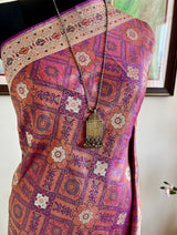 MEHRUNISSA – RICH TANCHOI BANARASI IN LUMINOUS SHOT SILK