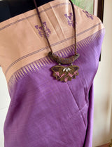 SRIJAYA — NEVER-WORN KANJIVARAM IN MAUVE AND PEACH
