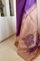 SRIJAYA — NEVER-WORN KANJIVARAM IN MAUVE AND PEACH