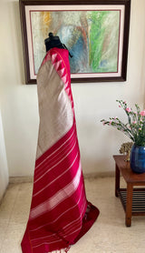 MADHUVANTHI- SILVER GREY KANJIVARAM WITH TEMPLE WOVEN CONTRAST