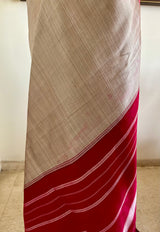 MADHUVANTHI- SILVER GREY KANJIVARAM WITH TEMPLE WOVEN CONTRAST