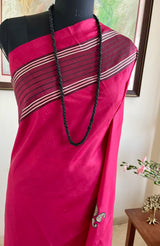 NILASHREE — PINK MAROON KANJIVARAM WITH WOVEN CONTRASTS