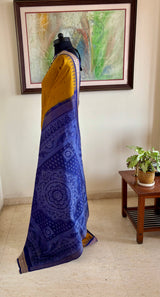 BANASHREE — A STRIKING SAMBALPURI IN MUSTARD GOLD AND PURPLE