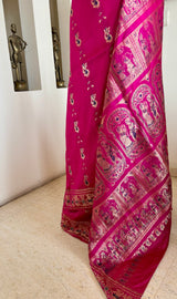 KEYAA — MAHABHARATA TALES WOVEN ON MAGENTA SWARNACHARI