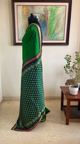 SHAMBHAVI – GREEN BOMKAI WITH STRIKING BLACK WEAVES