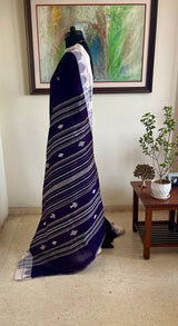 PRATHI- RICH PURPLE KOTPAD WITH STRIKING FISH MOTIFS