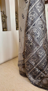 LIPIKA — GREY BALUCHARI WITH MAHABHARATA STORYTELLING WEAVES