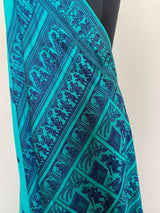 IPSA- UNIQUE BLUE BALUCHARI SILK SAREE WITH INTRICATE MOTIFS