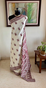DEBAPRIYA — VINTAGE BALUCHARI WITH ICONIC BANKURA HORSE MOTIFS