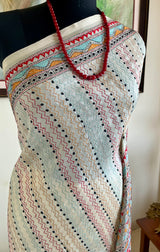 ALOHI – WHITE KANTHA SILK WITH VIBRANT EMBROIDERY