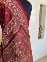 AHELI- EXQUISITE HANDCRAFTED KANTHA SAREE