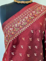 AHELI- EXQUISITE HANDCRAFTED KANTHA SAREE