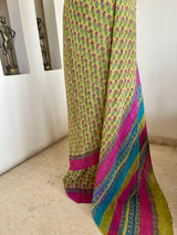 MYSHA- SOOTHING MEHENDI GREEN PURE GEORGETTE WITH FLORALS