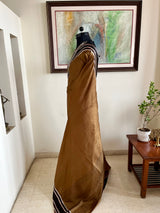 ANANGHA - BROWN KANJIVARAM WITH BLACK AND WHITE ELEGANCE