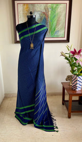 PALASHINI - NAVY KATTAM KANJIVARAM IN VIBRANT CHECKS