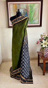 PATRALEKHAA — A STRIKING GREEN SAMBALPURI WITH PASAPALI DETAILS
