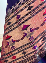 ATHIYA – SHOT COLOUR PAITHANI WITH NARALI BORDER AND MOR KUNDA AANCHAL